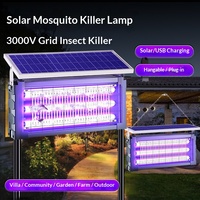 Lampes anti-moustiques électriques solaires, lampe à moustiques, source de lumière LED classée IP65, batterie incluse, pour la maison, le commerce, l'extérieur