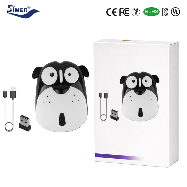 Husky Pet Cartoon Rechargeable Wireless Mouse Children's Day Gift - Cute Puppy PC Mice