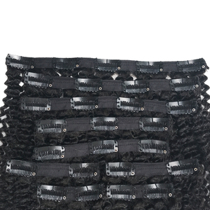 Al por mayor mongol Afro rizado armadura <span class=keywords><strong>del</strong></span> pelo humano rizado Clip <span class=keywords><strong>en</strong></span> extensiones de cabello afro brasileño Clip ins - Product Image 3