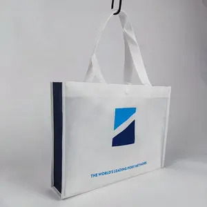 Eco Custom Logo Printed Reusable Extra-Wide Non Woven Fabric Carry Tote Bag Grocery Shopping Bags