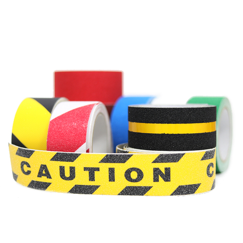 Factory Direct Wholesale Yellow-Black Anti-Slip Safety Tape PVC Single-Sided Acrylic Adhesive Waterproof High Quality Warning