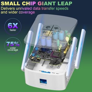 2400 Mbps WiFi 6 extensor amplificador de señal repetidor inalámbrico de doble banda 4 antenas enrutador de larga distancia - Product Image 3