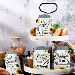 4 ชิ้นผนังห้องครัวตกแต่ง Mason Jar ชุดไม้ Rustic ตกแต่งบ้านตกแต่งห้องครัว - Product Image 5