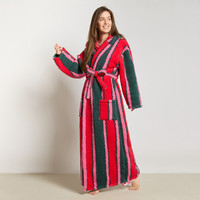 Robe longue en polaire tricotée pour femme grande taille, à manches longues, douce et chaude, style Teddy, 100 % polyester, respirante, taille élastique