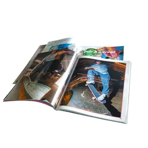 Personalizado profissional A4 A5 Encadernação Perfeita Softcover Offset Foto Full Color Silk Paper Brochura Bearing Catalog Printing