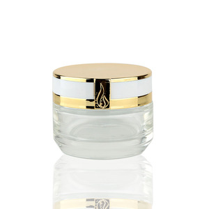 New Luxury Glass Mỹ Phẩm Cream Salves Jar 50 Gam 30 Gam Bơm Lại Travel Container Kem Jar Với Vàng Có Nắp Đậy - Product Image 2