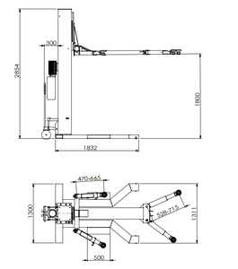 2.5t Hướng dẫn sử dụng phát hành di chuyển thủy lực tự động nâng bài duy nhất xe nâng - Product Image 5