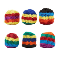 Promotion Vente en Gros Usine : Ballon de Jonglage en Coton Tricoté Uni Personnalisable pour Adultes (Hacky Sack)