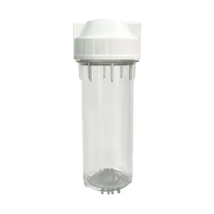 Hot Selling 10 inch transparent PVC bottle pp carbon filter housing for water purifier filter container