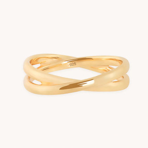 Anillo <span class=keywords><strong>de</strong></span> Oro <span class=keywords><strong>de</strong></span> 14K con Diseño Cruzado <span class=keywords><strong>de</strong></span> Ilusión, Últimos Modelos <span class=keywords><strong>de</strong></span> Anillos, Joyería Personalizada Elegante, Anillos Únicos <span class=keywords><strong>de</strong></span> Moda, Anillo <span class=keywords><strong>de</strong></span> Plata <span class=keywords><strong>de</strong></span> Ley 925 - Product Image 1