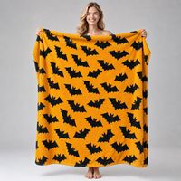 Couverture en flanelle à thème Halloween, ultra douce et de haute qualité, couverture en peluche pour les fêtes, impression personnalisée, jetés de canapé, couvertures de lit