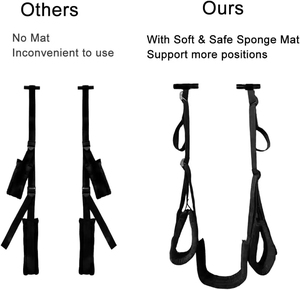 Juguetes sexuales BDSM para puerta, columpio sexual, eslingas de bondage, esposas colgantes para puerta, sujeciones para piernas, separador de piernas, juguetes para adultos, para parejas, de poliéster - Product Image 2