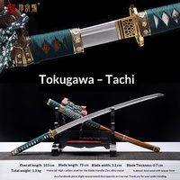 Épée de samouraï Tachi japonaise traditionnelle, style long, en acier à haute teneur en carbone, lame monobloc, pour la défense personnelle, objet de collection.