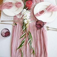 Nappe en soie plissée style nordique Bali pour décoration de mariage, tissu plissé rose pour décoration de salon