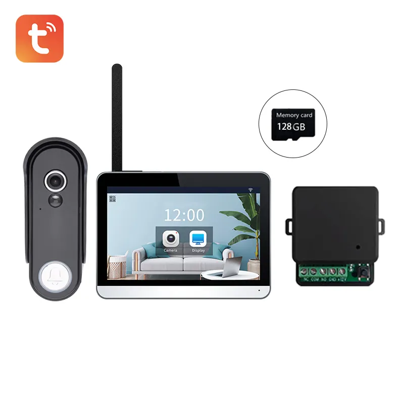 Tuya Cheap Smart Outdoor Camera And Indoor Monitor Intercom System Wireless Door Bell Camera Wifi Video Doorbell