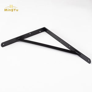 Supports d'étagère flottants à montage mural en L à <span class=keywords><strong>angle</strong></span> d'<span class=keywords><strong>angle</strong></span> en fer robuste <span class=keywords><strong>noir</strong></span> Support d'étagères en métal caché - Product Image 2