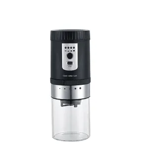 حار بيع مطحنة بن كهربائية قهوة تجارية مطحنة مع الزجاج جرة USB قابلة للشحن المطبخ أداة 2020