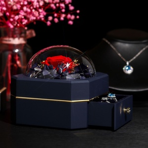 Best Seller Preserved Rose with Necklace Drawer Eternal Roses for <b>Valentines</b> Mothers Day Gift Preserved Flowers Jewelry <b>Box</b> - Product Image 4