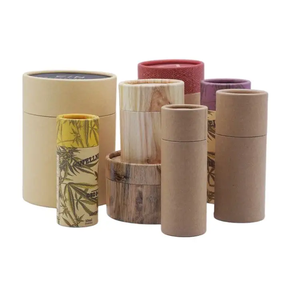 Phân hủy sinh học bao bì các tông đẩy lên khử mùi Stick <span class=keywords><strong>container</strong></span> Trắng Đen Nâu Kraft Lip Balm ống giấy - Product Image 2