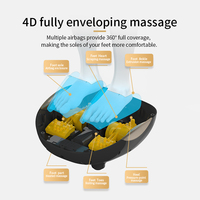 Appareil de massage des pieds par vibration, compression, points d'acupuncture, shiatsu, infrarouge chauffant, physiothérapie pour la circulation sanguine du corps