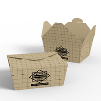 Boîtes à emporter en carton imprimées en couleur personnalisées de qualité alimentaire, emballages pour la restauration rapide pour poulet frit
