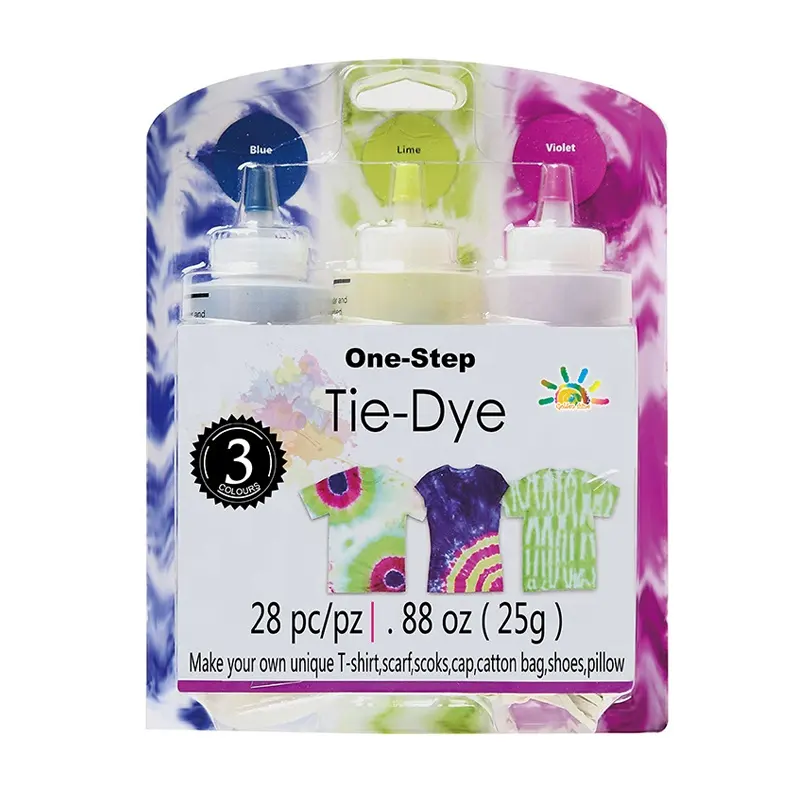 Commercio all'ingrosso 125ml bottiglie di pittura tie-dye makers tie dye partito kit tie dye kit 3 colori