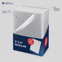 Protège-cartes de visite élégant en PVC rigide 35pt 3x4 avec chargement par le haut