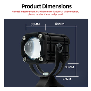 12V Motorcycle <b>LED</b> <b>Spot</b> Light - 4 Modes Strobe High/Low Beam Waterproof Auxiliary Light for Scooter ATV - Product Image 2