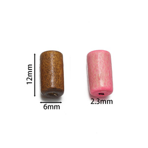 Colorful Wooden Cylindrical Beads Loose Beads For DIY Bracelets Jewelry Making Accessories Wholesale 80-110 Characters - Product Image 2