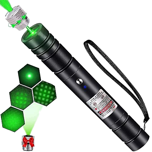 NEW Green Laser Pointer 2000 Meter Long Range High Power Flashlight Rechargeable for USB with Star Head Adjustable