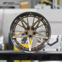 Jantes Forgées Patinées Or Profondes 18-24 Pouces 7-16J Multi PCD 5x112 5x114.3 5x120 Certifiées TUV pour BMW Audi Benz Porsche