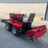 Mini-tracteur 25 CV à succès pour l'agriculture domestique, tracteurs compacts multifonctionnels à pneus en caoutchouc pour rizières, tracteur hydraulique agricole