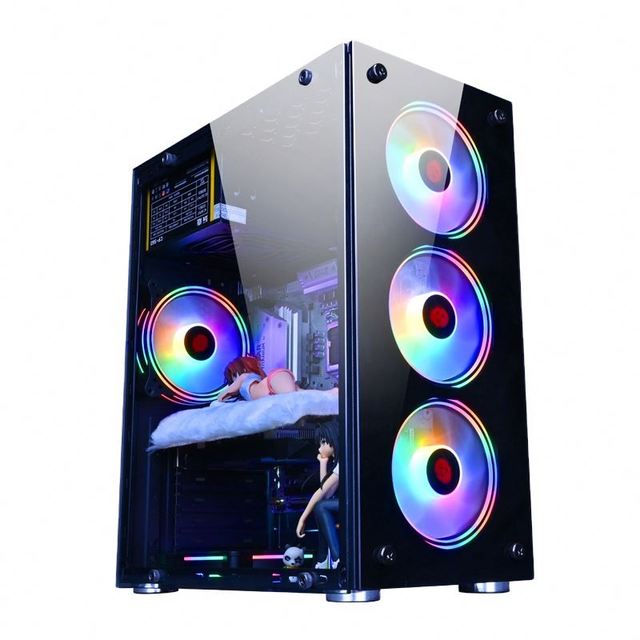 Oem Factory Supply Tempered Glass Desktop Atx Cases Gaming Pc Computer Cases