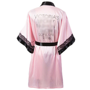 <span class=keywords><strong>Pigiama</strong></span> Estivo da Donna in Pizzo con Scollo a V, Maniche Lunghe, Traspirante, Sexy, Stile Europeo e Americano - Product Image 4