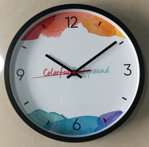 12-Inch Custom Wall Clock ABS <b>Plastic</b> Round Quartz with Printed Face Battery Operated for Home Decoration Sweep Movement - Product Image 2