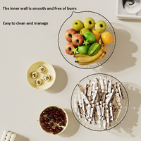 Luxe hoogwaardige fruitthee snack schaal milieuvriendelijke feest opberg schaal snoep schaal plantenpatroon handgeschilderd PET+PP woonkamer
