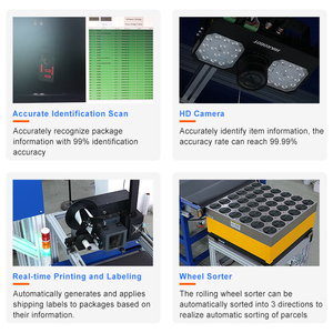 Năng động DWS hệ thống <span class=keywords><strong>checkweigher</strong></span> với ODM tùy biến bưu kiện quét mã vạch dimensioning trọng lượng vành đai quy mô SORTER - Product Image 5