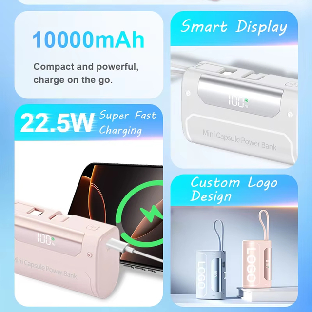10000mAh mini portable power bank