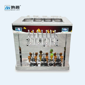 Machine à Glace Soft Serve MEAN JET Bench 4+3 Saveurs Mixtes Yaourt Lait, Haute Productivité, pour Syrup et Sundaes - Product Image 1