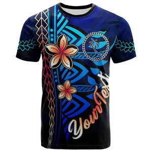 Cá Nhân Chuuk Tùy Chỉnh Người Đàn Ông Của T-Shirts Màu Xanh Cổ Điển Tribal Leo Núi In Ấn Dhirts Cho Nam Giới Thả Vận Chuyển T Áo Sơ Mi Cho Nam Giới - Product Image 1
