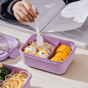 Bento Lunch Box per bambini Bento Box per bambini contenitori per il pranzo divisi Easy Open School Lunch - Product Image 4