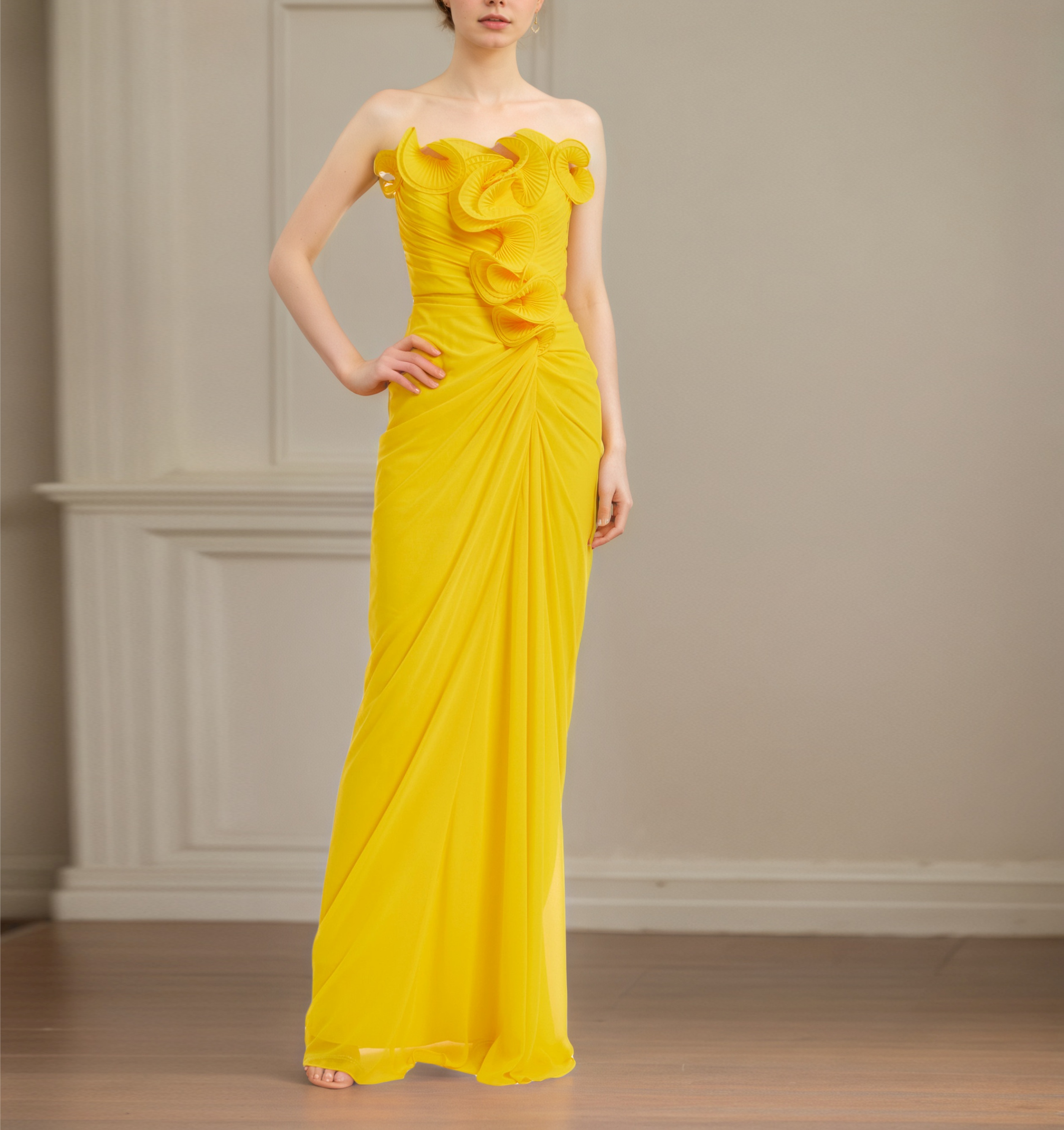 slim fit dress slacks Backless Long Flowy Beading Tulle Prom Dresses Elegant Party Dresses