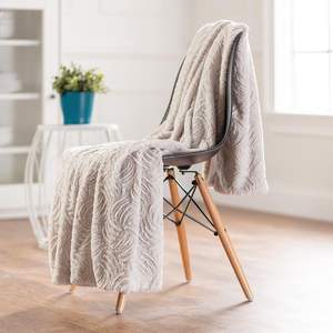 <span class=keywords><strong>Manta</strong></span> de visón aterciopelada y piel con punta de escarcha sintética suave y lujosa para sofá, silla, sofá, cama y sala de estar, <span class=keywords><strong>manta</strong></span> Reversible marrón - Product Image 3