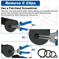 M4 C-Clips Small External Retaining Rings Black Alloy Steel Snap Retaining Circlip Various