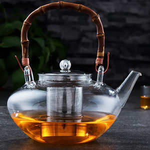 Jarra de vidro transparente maior, suco de água fria, jarra de vidro, conjuntos de copos com tampas de aço - Product Image 1