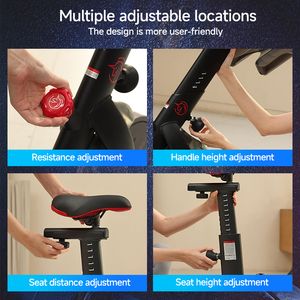 Bicicleta de Ciclismo Indoor Profesional para Fitness, Uso Doméstico, Control Magnético de Acero, Pantalla LCD, Transmisión por Correa, Alta Calidad, <span class=keywords><strong>YESOUL</strong></span> 120 kg - Product Image 4