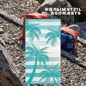 Tropical <b>Microfiber</b> <b>Beach</b> <b>Towel</b> Quick Dry Sand Free Hoodie <b>Towel</b> Palm Tree Print for <b>Beach</b> Pool Travel - Product Image 3