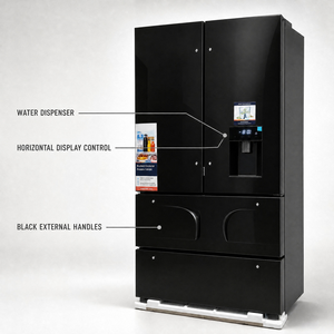 Réfrigérateur-congélateur 575L avec distributeur d'eau, compresseur R600A, économie d'énergie, refroidissement latéral pour usage en restaurant et en magasin - Product Image 3