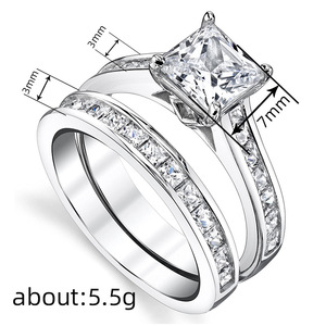 Anello Geometrico Quadrato Impilabile, Elegante Accessorio di Moda per Donne, per Feste e Uso Quotidiano - Product Image 4
