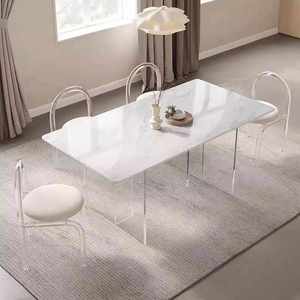 GEDO nuovo tavolo piatto personalizzato di lusso acrilico rettangolare design creativo minimalista tavolo da pranzo - Product Image 2